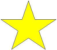 Yellow color star shape graphic